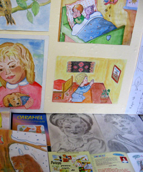 Dessins à l'aquarelle de l'illustratrice pour enfants Ana Macovei.