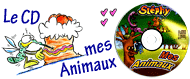 Les chansons pour enfants du cd mes animaux. Télécharger les paroles et un extrait en mp3. En téléchargement gratuit également la musique intégrale au format mp3 et des coloriages pour enfants.