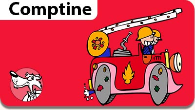 La comptine pour enfant Au feu les pompiers. Une comptine gratuite à lire et à écouter.