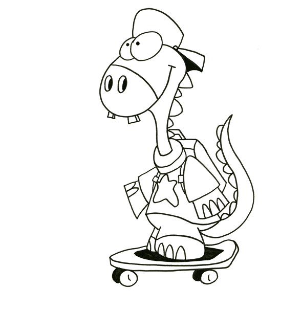 Les dents du dinosaure, un cours de dessin par l'illustrateur Dang.