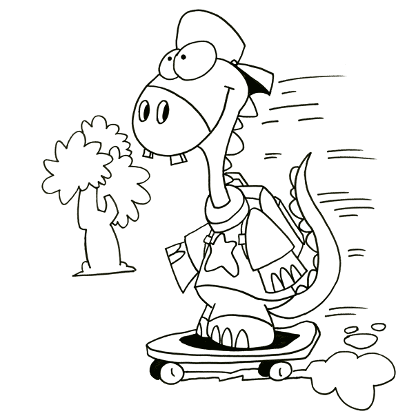 Le feuillage de l'arbre du dinosaure, un cours de dessin par l'illustrateur Dang.