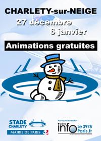 neige à Paris stade charléty animation paris 13 