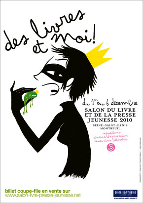 Salon du livre enfant, salon du livre jeunesse, l'affiche 2010.