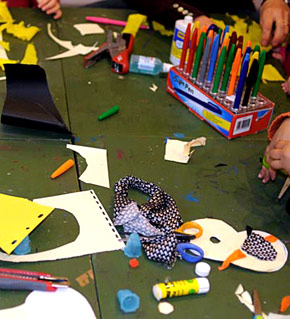 Ateliers enfants pendant les vacances scolaires de Pâques.