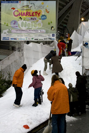 Charléty sur Neige pendant les vacances scolaires de Noël.