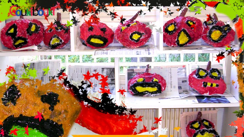 CITROUILLE papier mâché Déco d'Halloween‎ - Cours COUKIBOUKI des citrouilles en papier mache