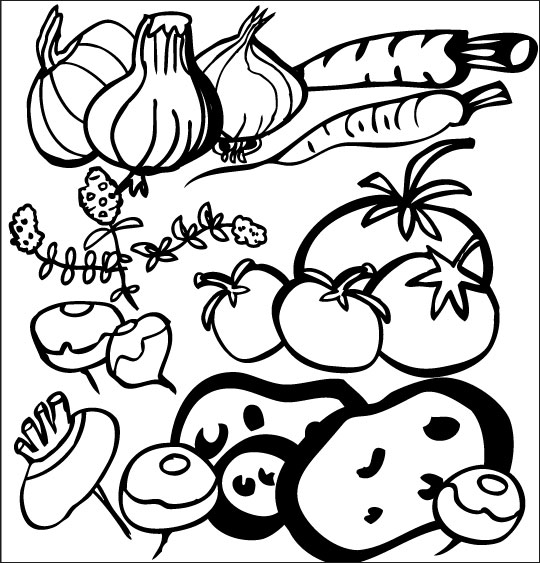 Pour Halloween, le dessin animé La soupe à la Sorcière coloriage la soupe a la sorciere legumes