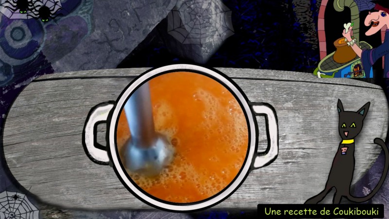  Halloween La Soupe de la Sorcière  le chat surveille la soupe