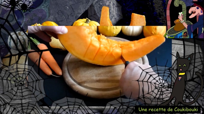  Halloween La Soupe de la Sorcière  un beau morceau de citrouille
