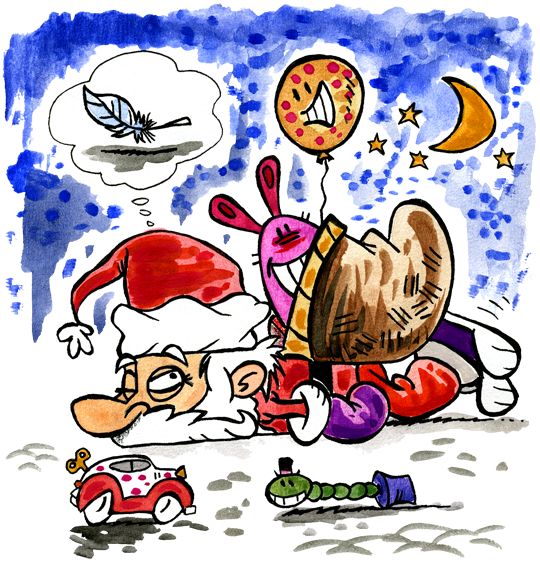6 comptines de Noël à écouter le pere noel est fatigue