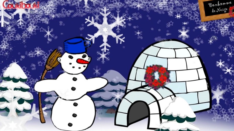papier mâché bonhomme neige