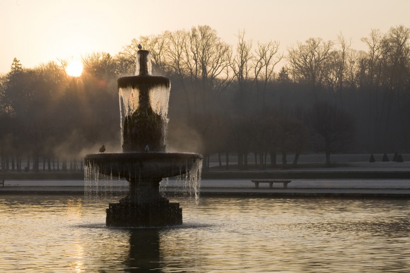 Les fêtes de fin d'année au château de Fontainebleau, la fontaine