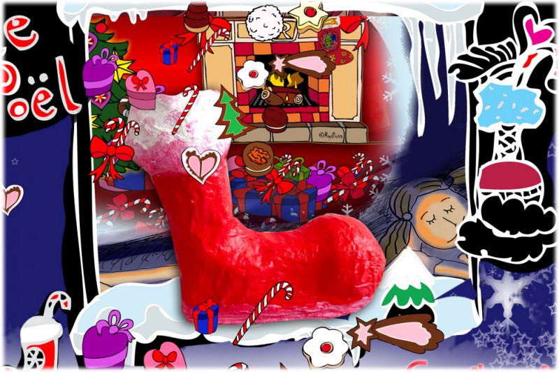 Botte de Noël papier mâché, une belle décoration pour... botte noel decoration noel coukibouki rydlova