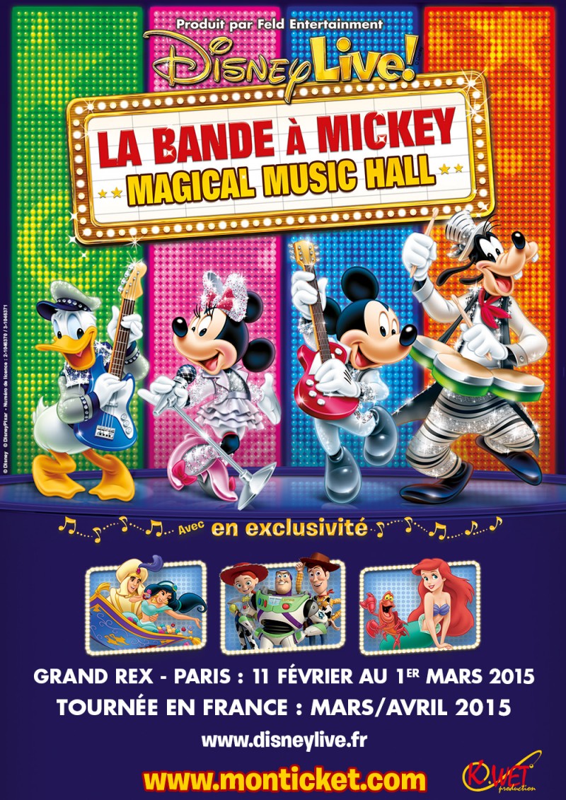 Spectacle enfant Disney Live! La Bande à Mickey Magical affiche spectacle paris