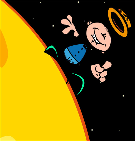 chanson pour danser sous la lune, Swing la Lune glissons sur la lune