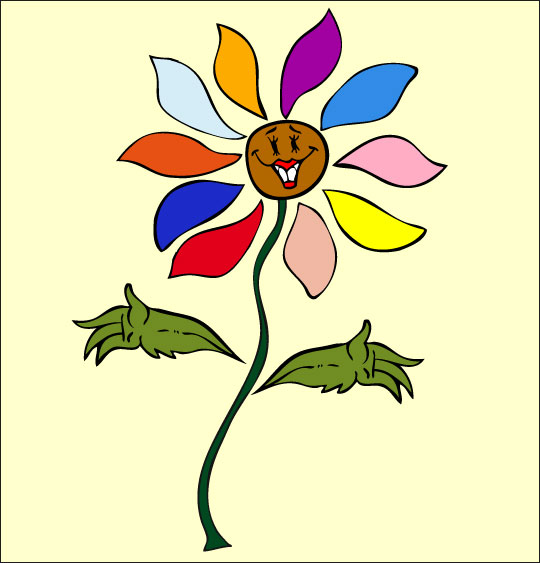 Apprendre une chanson pour la fête des mères aux enfants, la fleur,  une image extraite du dessin animé.