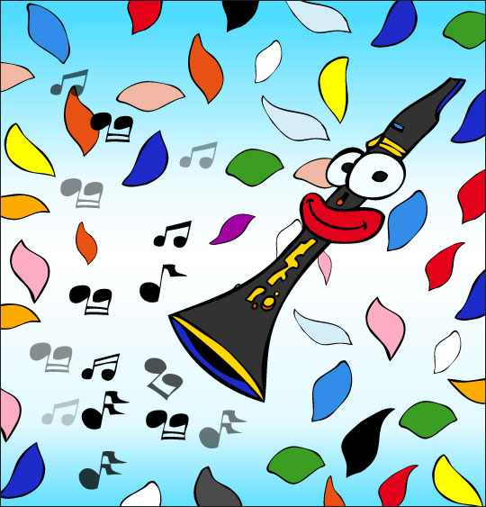 Apprendre une chanson pour la fête des mères aux enfants petales, la clarinette