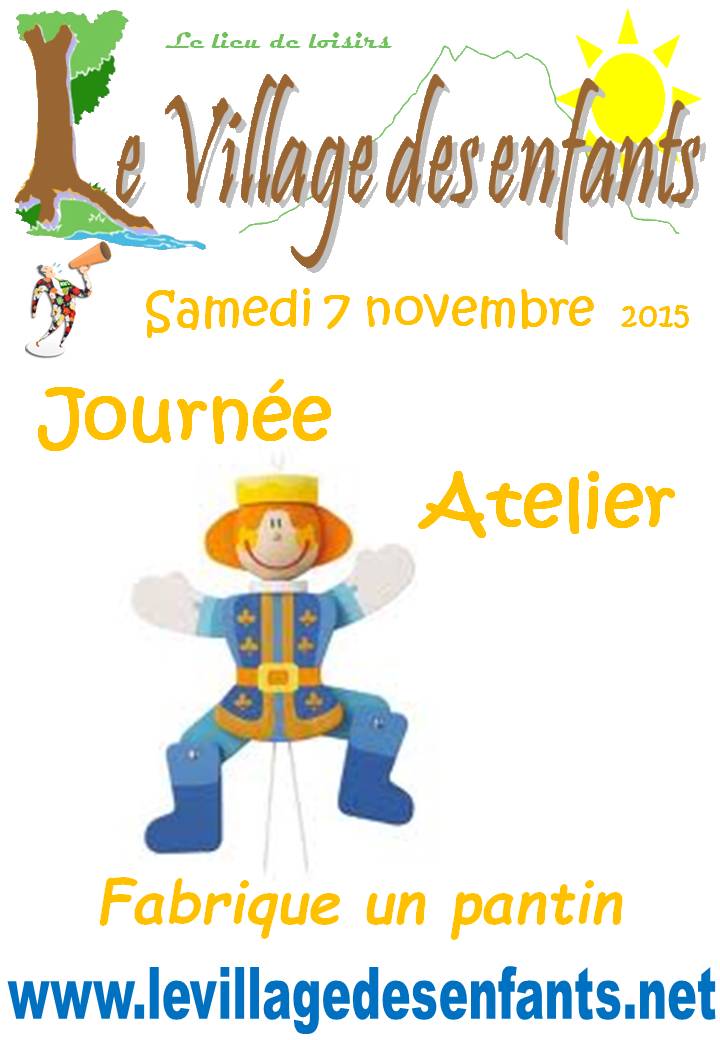 les animations - le village des enfants atelier fabrique ton pantin.