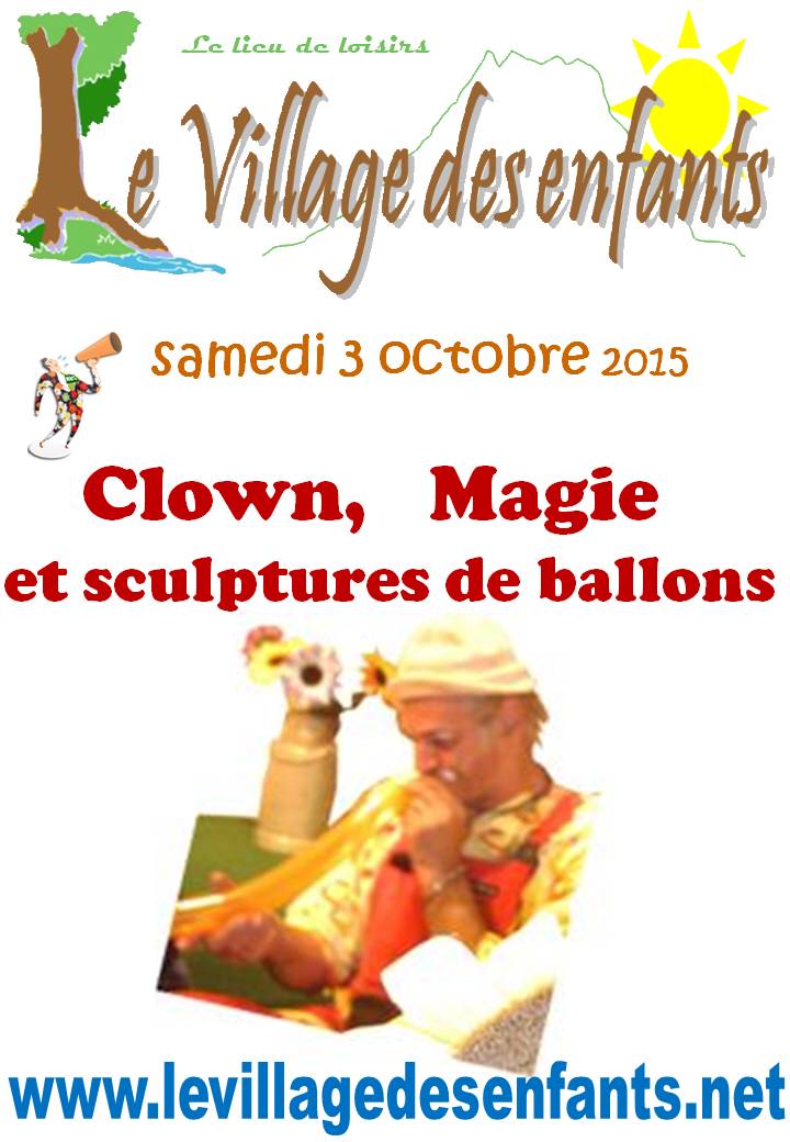 les animations - le village des enfants clown magie et sculpture de ballons