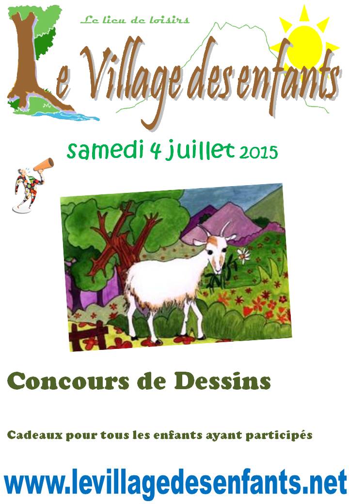 les animations - le village des enfants, le  concours de dessins.
