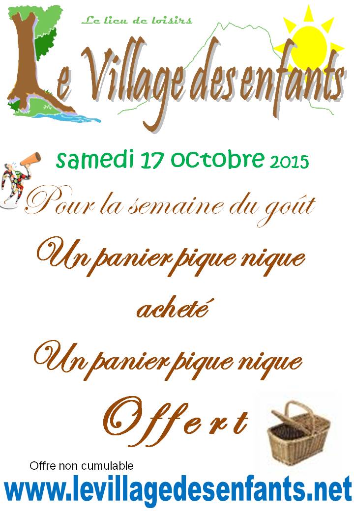 les animations - le village des enfants, la semaine du gout