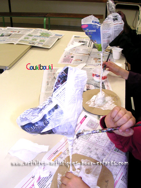 CŒUR en papier mâché.  Cadeau Fête des Mères.
