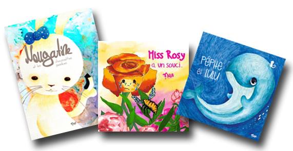 Les livres pour enfants de NLA maison d'édition jeunesse, 3 livres.