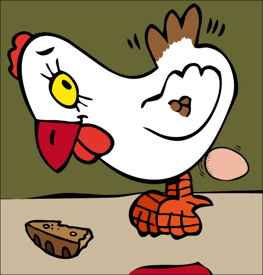 La fête de la musique avec les enfants, la chanson une poule sur un mur.
