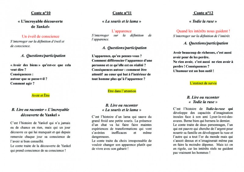 des valeurs fortes entre les humains !