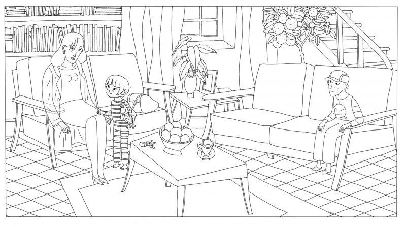 Coloriage le salon, Phantom Boy  un film d'animation