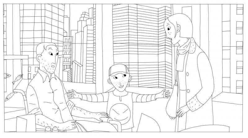 Coloriages Phantom Boy un film d'animation pour les enfants.