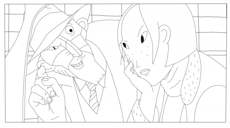 Coloriages Phantom Boy, un film d'animation pour les enfants.