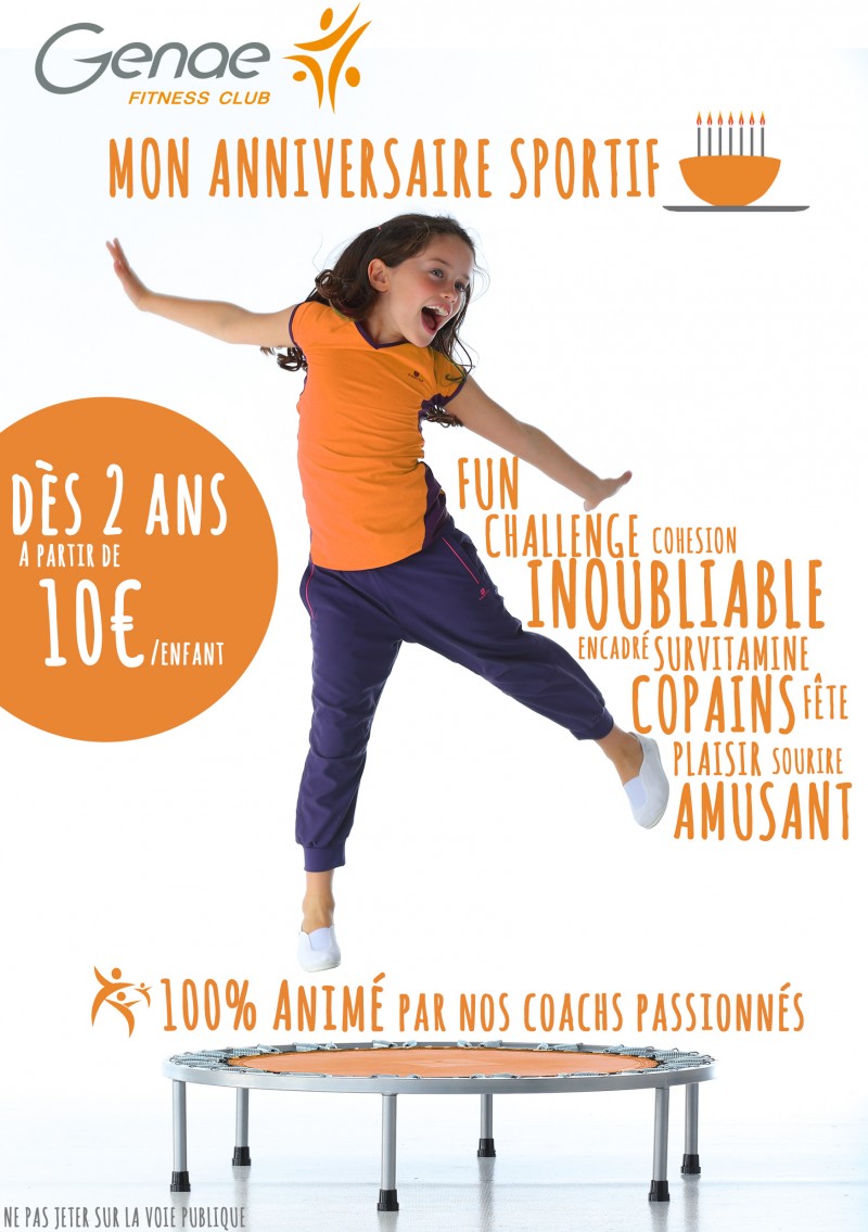 Anniversaire sportif enfant à Lyon, Genae fitness club Bron et Ecully