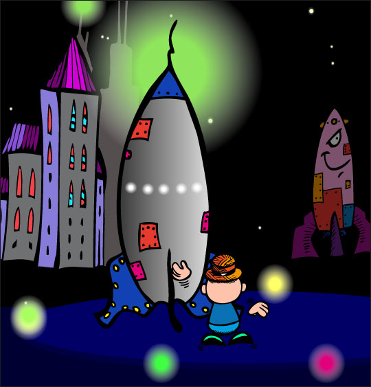 Dessin animé Madame fusée pour les jeunes enfants, madame fusee et moi.