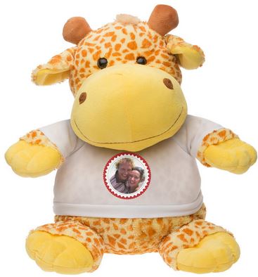 Cadeau de Noel, une peluche personnalisée Henriette la girafe