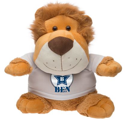 Idée de cadeau de Noel, une peluche personnalisée Leo le lion