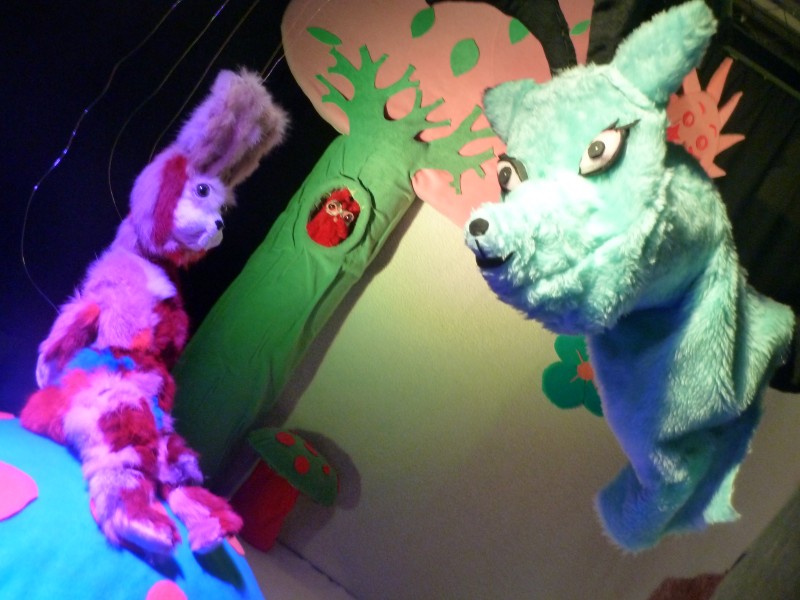 Spectacle de marionnette à Toulouse, Lapidoux et Hubert le cerf.