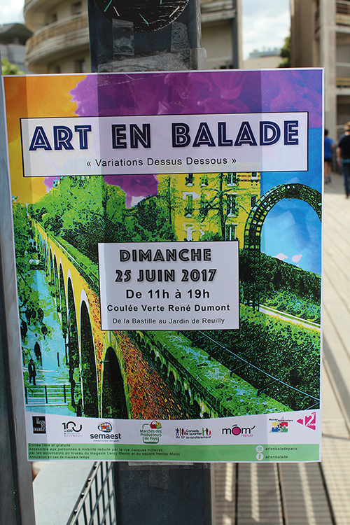 La coulée verte, une sortie gratuite à Paris l'affiche de l'esposition temporaire de 2017