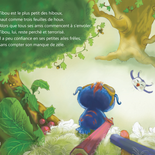 LivreTibou et le crayon magique - L'avion de papier éditions, une page du livre pour les enfants