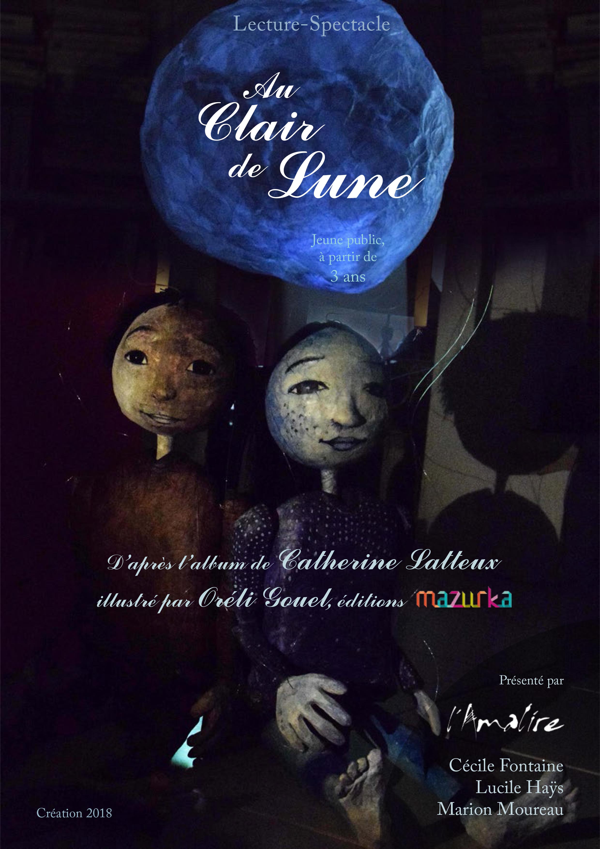Lecture-Spectacle Au Clair de Lune - Affiche