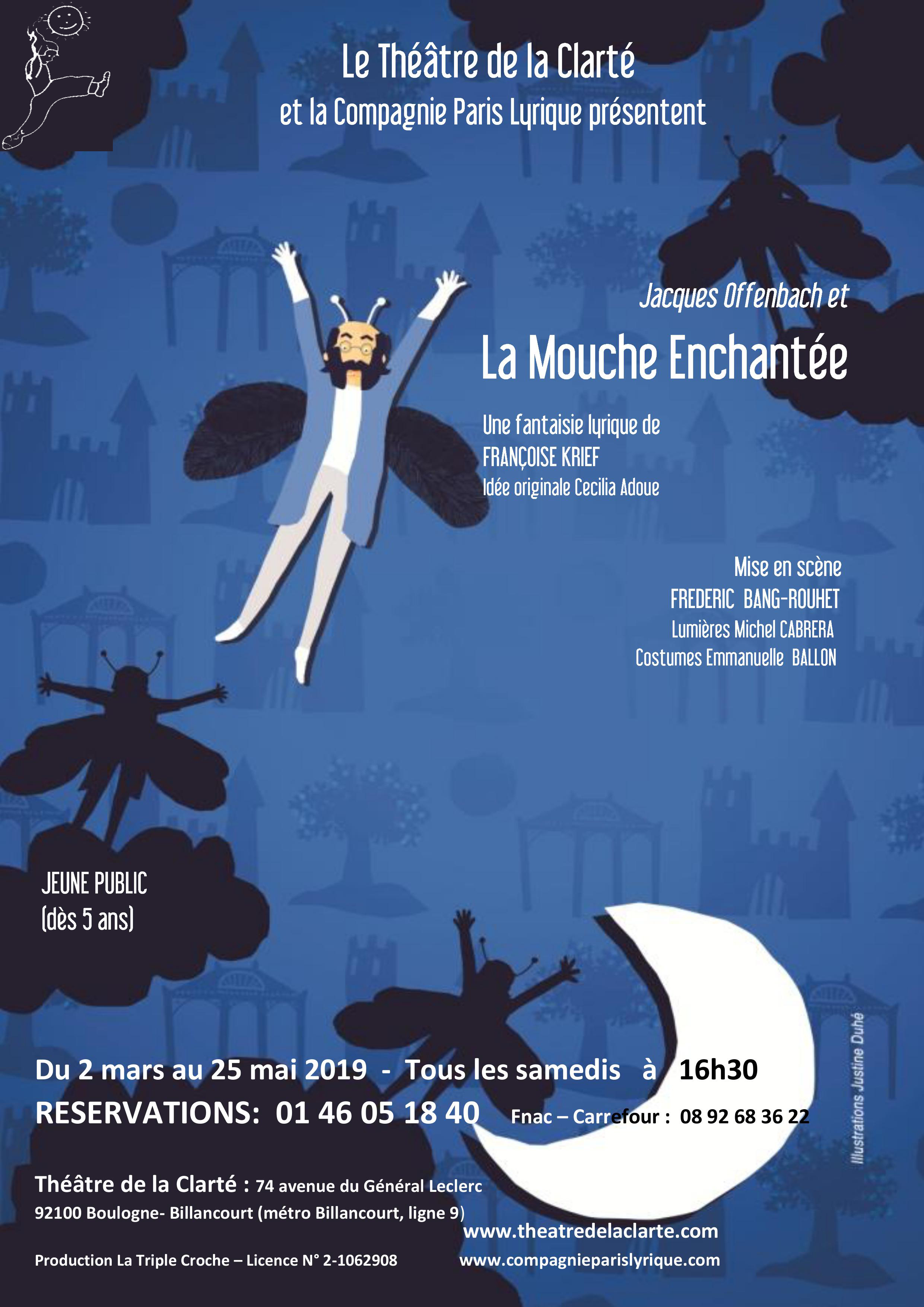 Jacques Offenbach et la Mouche Enchantée affiche mouche clarte 2019 logo mc