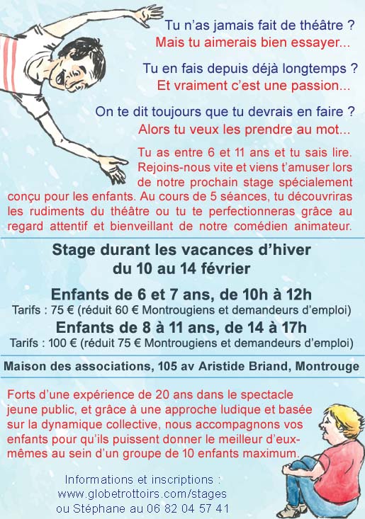 Stage théâtre enfants vacances de février