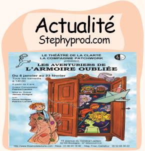 Actualité Spectacle Les Aventuriers de l'Armoire Oubliée pour les enfants et les bébés.