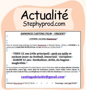 Actualité Casting garçons footballeurs 12 ans pour les enfants et les bébés.