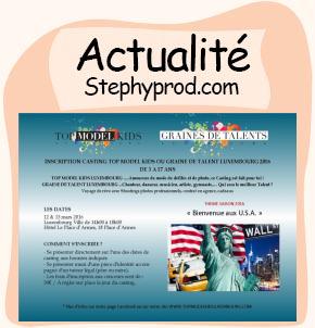 Actualité Casting top model kids graine de talent au Luxembourg de 3 à 17 ans pour les enfants et les bébés.