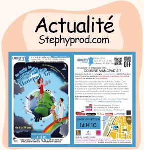 Actualité Spectacle enfant Cousine Mancpad'air à Avignon pour les enfants et les bébés.
