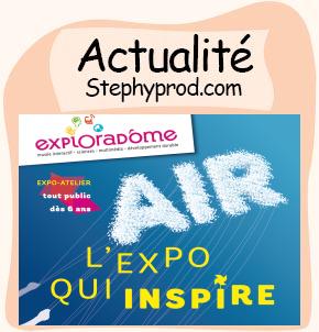Actualité Air, l'expo qui inspire à l'exploradome pour les enfants et les bébés.