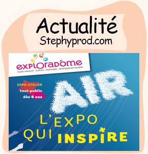 Actualité Air, l'expo qui inspire à l'exploradome pour les enfants et les bébés.