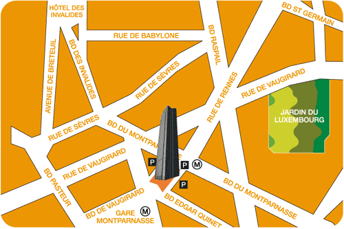 Tour montparnasse Paris plan d'accès, venez assister aux animations pour enfants à chaque vacances scolaires
