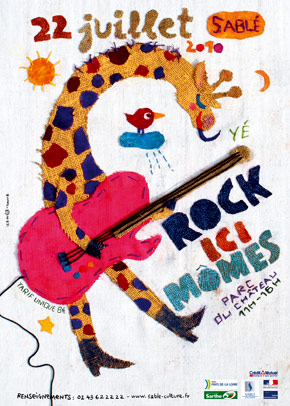 Le festival pour enfants. l'affiche et la programmation des Spectacles jeune public du festival Rock Ici Mômes 2010.